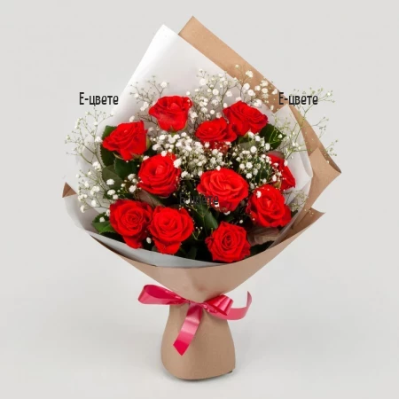 Доставка на романтичен букет от рози в София
