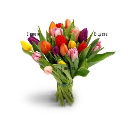 Send bouquets of tulips. Flower delivery for 8th March.