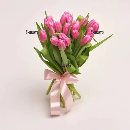 Send bouquets of tulips for St Valentines Day and 8th March.