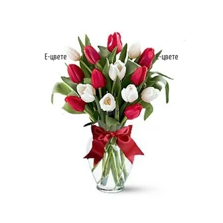 Send a bouquet of tulips for St Valentine's Day.