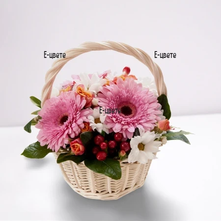 Поръчка на кошница в цветя в интернет