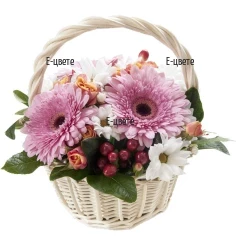 Поръчка на кошница в цветя в интернет