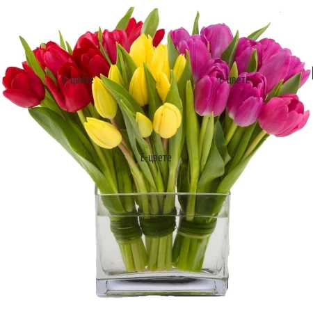 Delivery of Arrangement "Tulips in a glass"