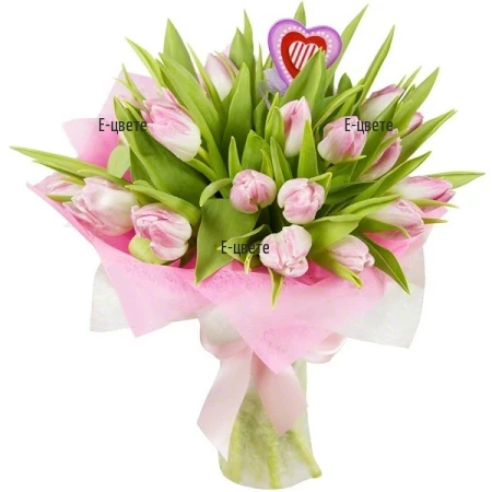 Send a bouquet of pink tulips.