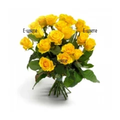 Send a bouquet of yellow roses to Sofia and Plovdiv