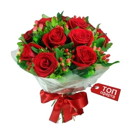 Доставка на Букет от червени рози за Свети Валентин