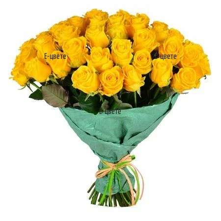 Доставка на букет от 51 жълти рози в София