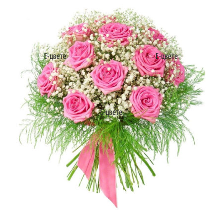 Доставка на букет от розови рози за Свети Валентин в София
