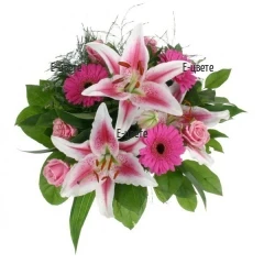 Delivery of Bouquet - Pinky