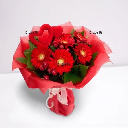 Букет за влюбени - доставка на цветя и подаръци