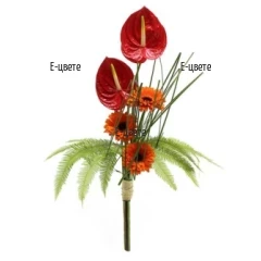 Delivery of Bouquet - Gerberas and Anthurium