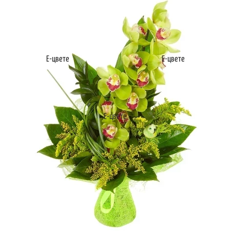 Bouquet of Orchid and Greenery