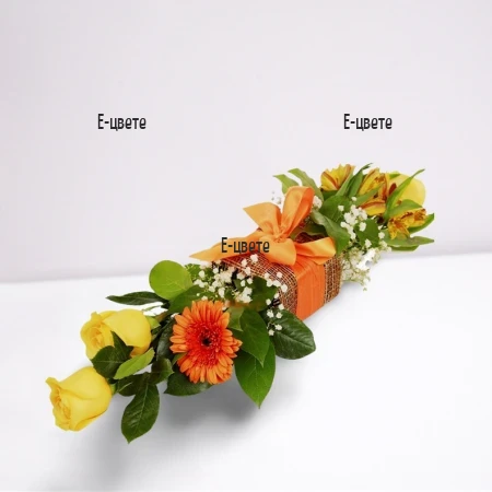 Send an original arrangements of flowers and greenery.
