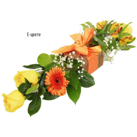Send an original arrangements of flowers and greenery.