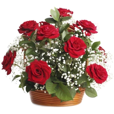 Доставка на кошница с цветя - Искрящи рози