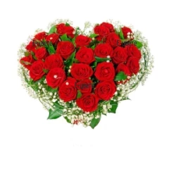Send flower arrangement - heart of roses - Attractive