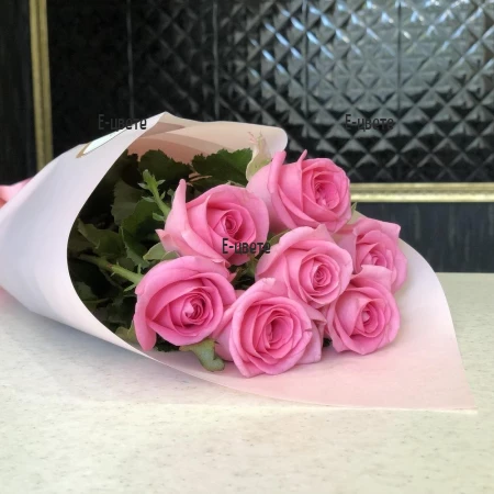 Send three pink roses to Sofia, Plovdiv, Varna, Burgas