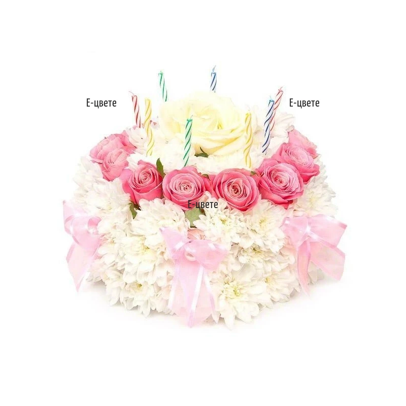 Flower arrangement - Flower cake