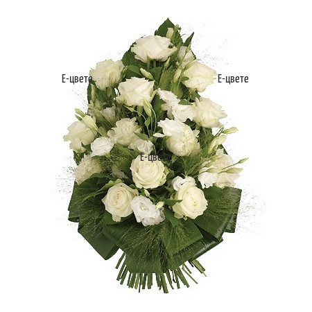 Funeral Floral Arrangement of White Flowers