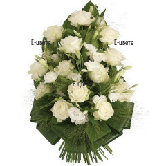 Funeral Floral Arrangement of White Flowers