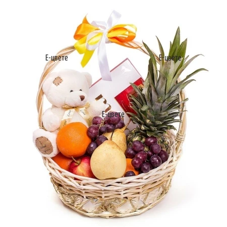 Send a basket with chocolates and fruits to Sofia.