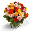 Доставка на букет от ﻿разноцветни рози с куриер