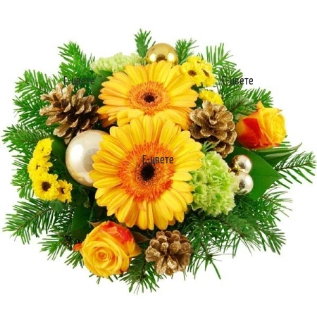 Send sunny, bright bouquet for the holidays - the Christmas and the New Year.