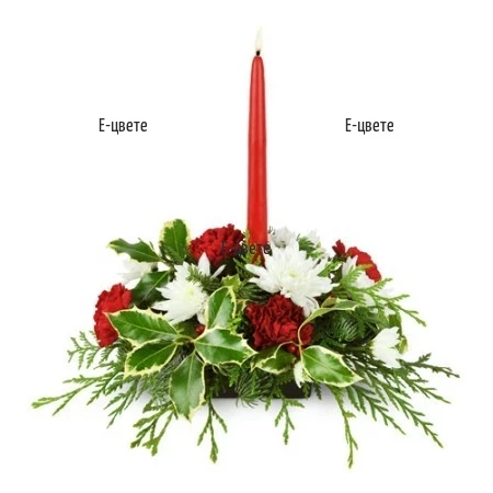 Online order of Christmas centerpiece.