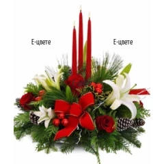 An online order and delivery of  luxury Christmas arrangement