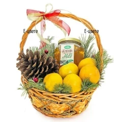 Send a basket with honey and lemons for Christmas.