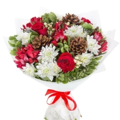 Send a bouquet of flowers and decorations for the holidays - the Christmas and the New Year