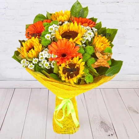 Flower delivery of a bouquet - Fun in the sun