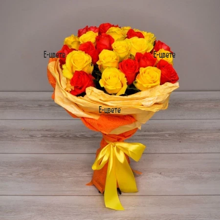 Send flowers - a voluminous bouquet of roses