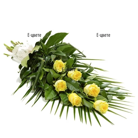 A bouquet of roses for condolences