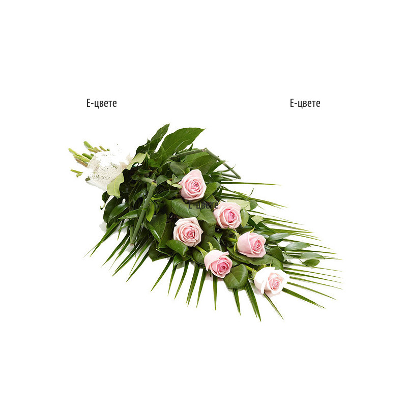 Send funeral bouquet of pink roses