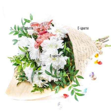 Онлайн поръчка и доставка на букет от цветя и декорация