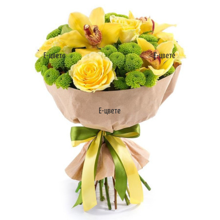 Online order for a bouquet of roses and orchids - bouquet Galapagos