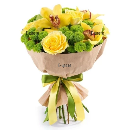 Онлайн поръчка на букет от рози и орхидеи Галапагос
