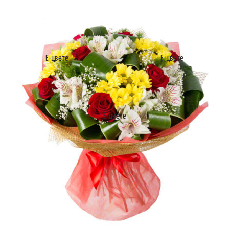 Online order and flower delivery by courier