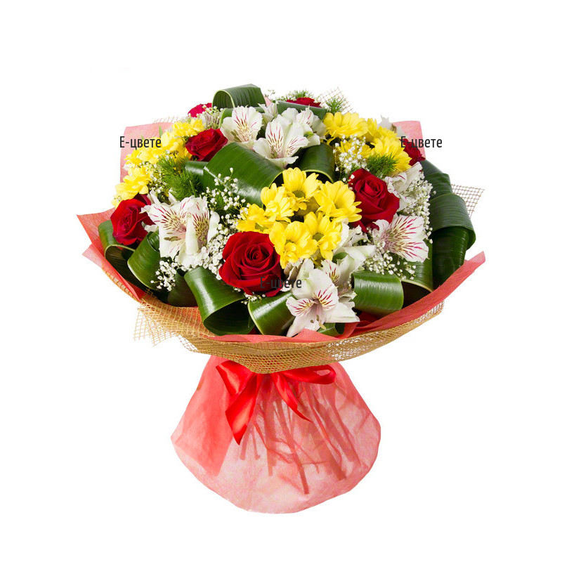 Онлайн поръчка и доставка на букет от цветя с куриер