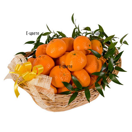 A basket with tangerines - online order and delivery