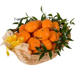 A basket with tangerines - online order and delivery