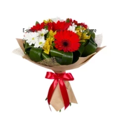 Online order of bouquet of mixed flowers