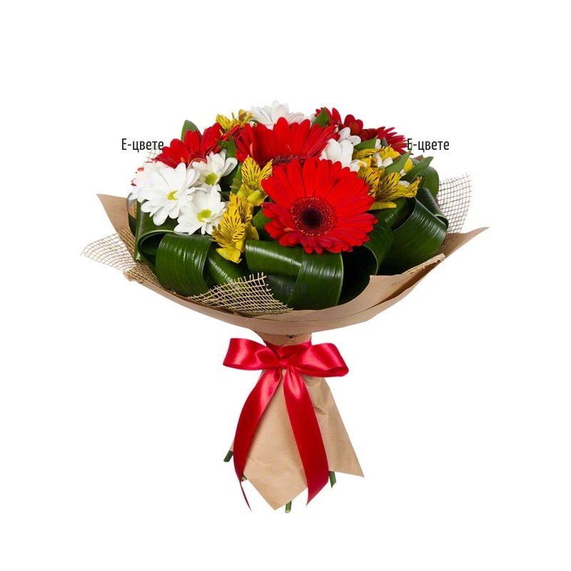 Онлайн поръчка на букет от разнообразни цветя