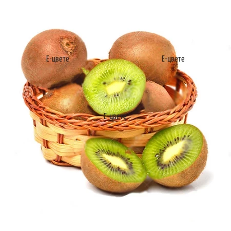 Online order for fruit basket - kiwi and decoration.