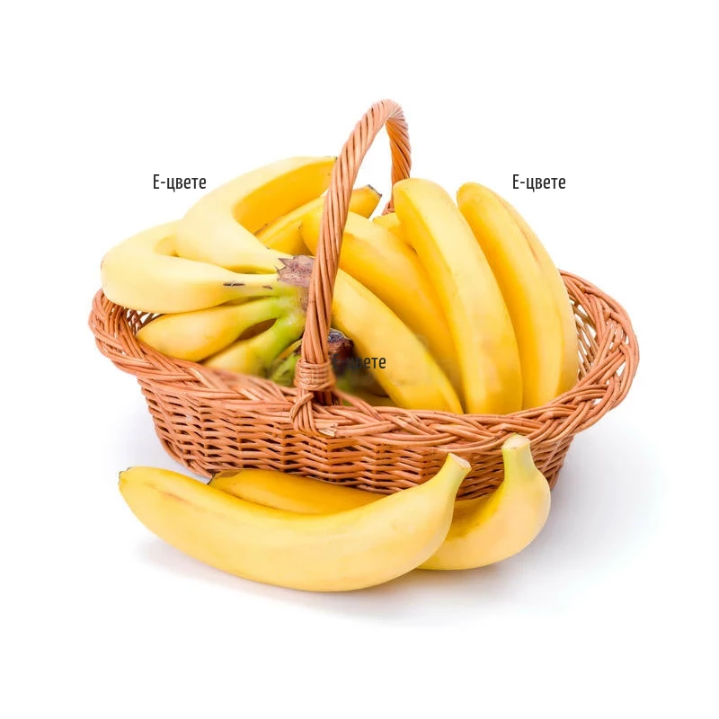 Online order for a basket, filled with bananas.