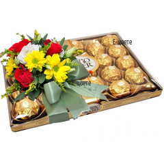 Send flowers and delicious Ferrero Rocher chocolates