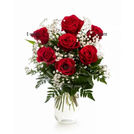 Send online a bouquet of roses.