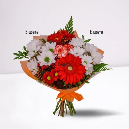 Send classic bouquet of flowers by courier.