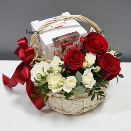 Basket with gifts Romance